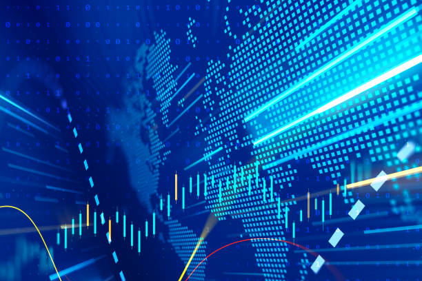 istock Data Technology Computer Generated Digital Currency and Exchange Stock Chart for Finance and Economy Display 1418012589