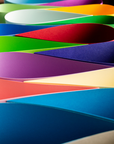 CardStock Paper Abstract Colors\nColorful Shapes with Soft Shadows