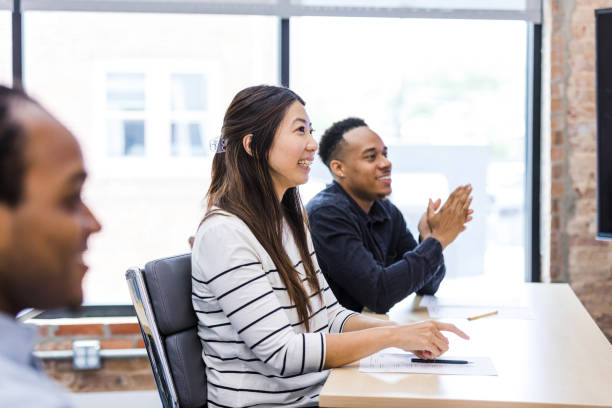 istock Employees sit in the conference room 1418017721
