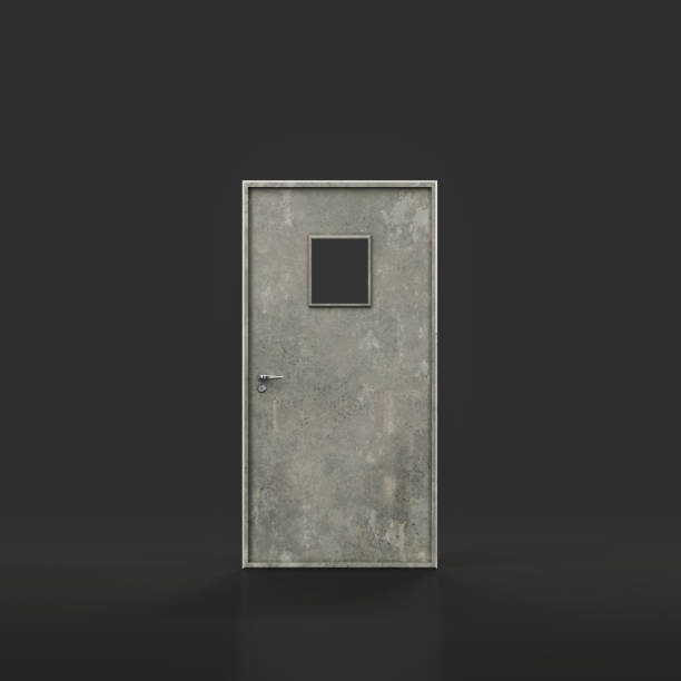 istock Military metallic door, 3d rendering 1418024150