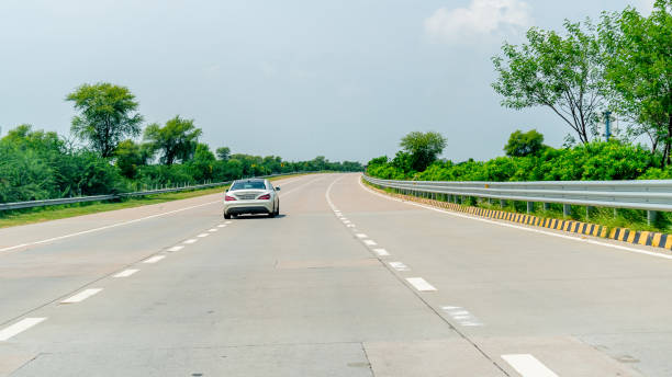 Noida - 26th Aug, 2022 - Newly constructed Yamuna expressway from Delhi to Agra