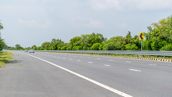 Newly constructed Yamuna expressway from Noida to Agra