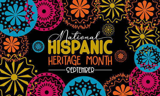 Vector illustration design concept of national hispanic heritage month observed on every September.