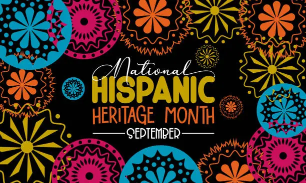 Vector illustration of Vector illustration design concept of national hispanic heritage month observed on every September.