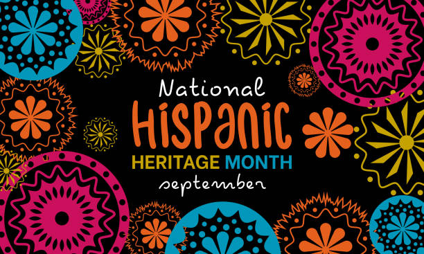Vector illustration design concept of national hispanic heritage month observed on every September. Vector illustration design concept of national hispanic heritage month observed on every September. hispanic heritage month stock illustrations