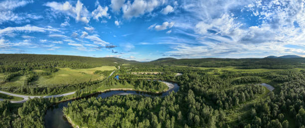 istock Beautiful forest and river summer landscape 1418033160