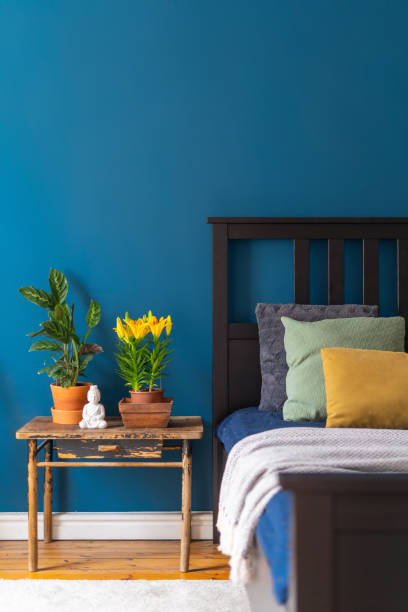 istock bedroom with boho chic interior in apartment 1418039134