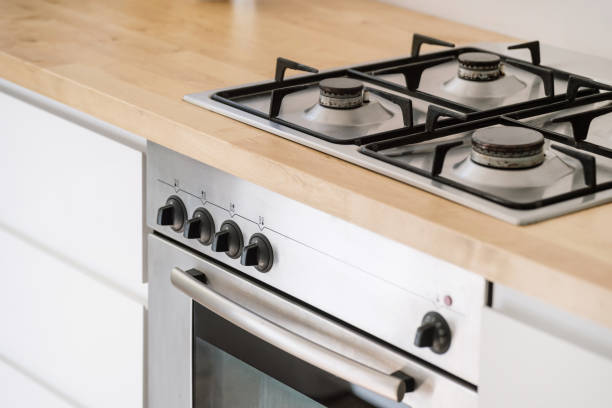 istock gas stove and electric oven at modern kitchen 1418040417