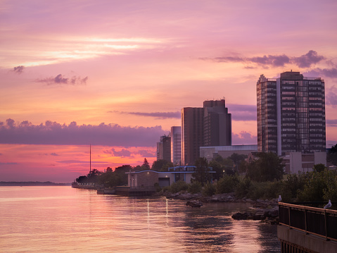 The Windsor, Ontario skyline at Dawn