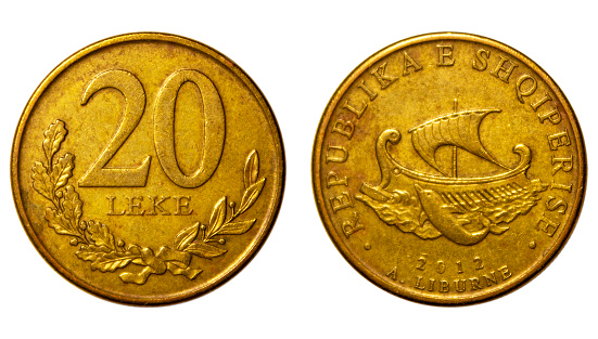 20 Albanian leke coin of 2012
