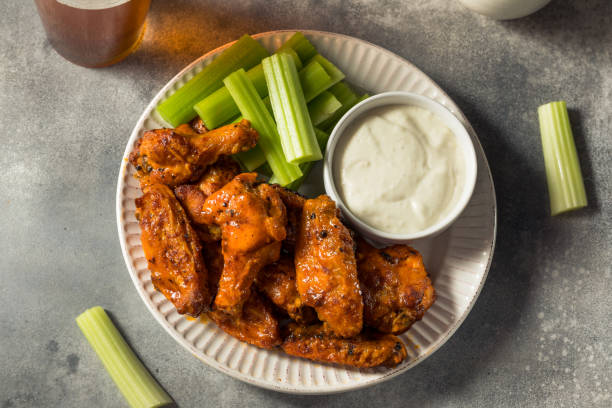 istock Homemade Spicy Buffalo Chicken Wings 1418056432