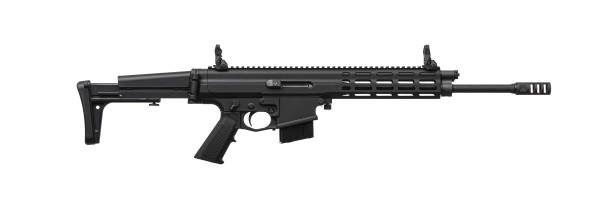 istock Modern automatic rifle isolated on white background. Weapons for police, special forces and the army. Automatic carbine with mechanical sights. Assault rifle on white back. 1418057508