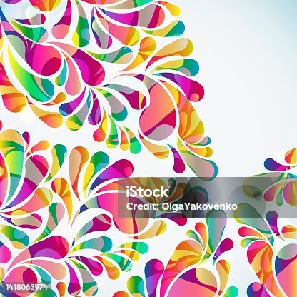 istock Abstract colorful arc-drop background. Vector. 1418063974