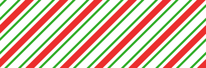 Christmas candy cane striped seamless pattern. Christmas candycane background with red and green stripes. Peppermint caramel diagonal print. Xmas traditional wrapping texture. Vector illustration.
