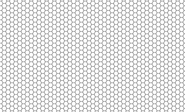 hexagon wabenmuster nahtlos. wabengitter nahtlose textur. hexagonale zelltextur. bienenhonig sechseckformen. vektorillustration auf weißem hintergrund - activity animal bee beeswax stock-grafiken, -clipart, -cartoons und -symbole