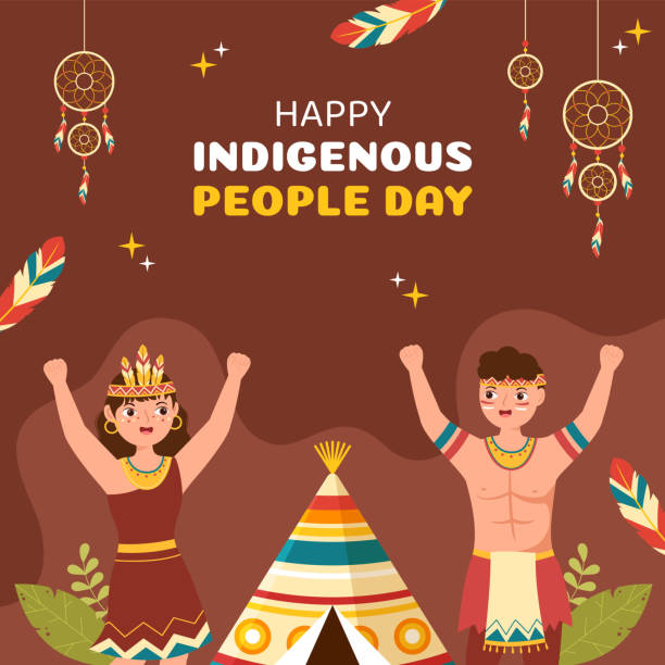 World Indigenous Peoples Day Background Template Hand Drawn Cartoon Flat Illustration World Indigenous Peoples Day Background Template Hand Drawn Cartoon Flat Illustration indigenous peoples day stock illustrations