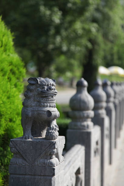 estatua de leon 치노 - sculpture feng shui stone zen like 뉴스 사진 이미지