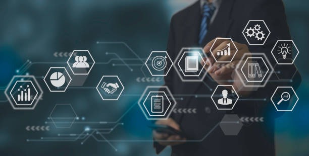 istock Businessman hand working innovation Action Plan strategy concept on virtual screen.strategy analysis success goals and sustainable development management. Copy Space. 1418075842