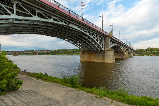 istock Vistula River and iron bridge in Warsaw, Poland 1418078805