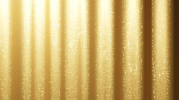 istock Golden curtain (with rays of light) 1418081558