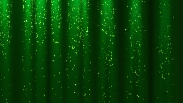Red curtains (with rays of light) shining like lame fabric