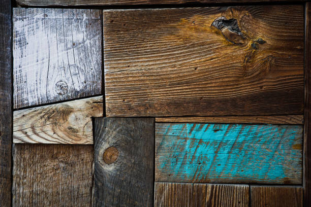 Blue vintage wood texture background