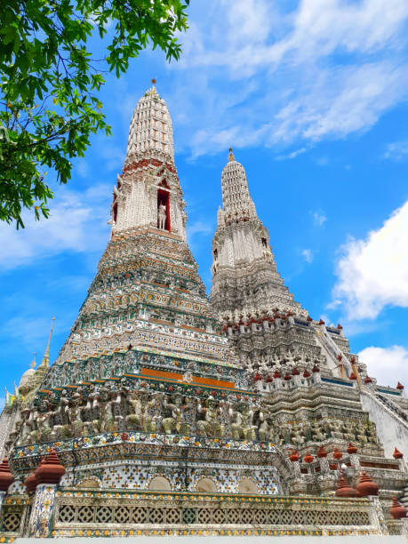 istock Wat Arun with blue sky in Bangkok Thailand. 1418104910