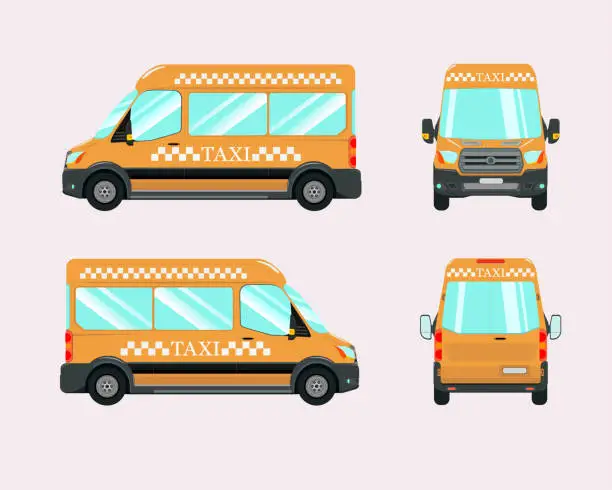 Vector illustration of Минивэн такси