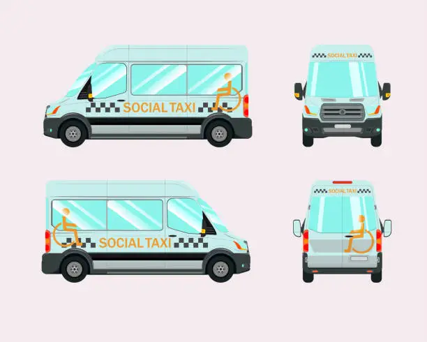 Vector illustration of Social Taxi