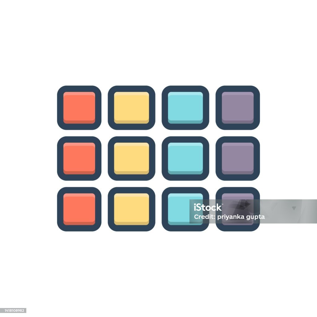 Rows Line Stock Illustration - Download Image Now - Dividing, Grid ...