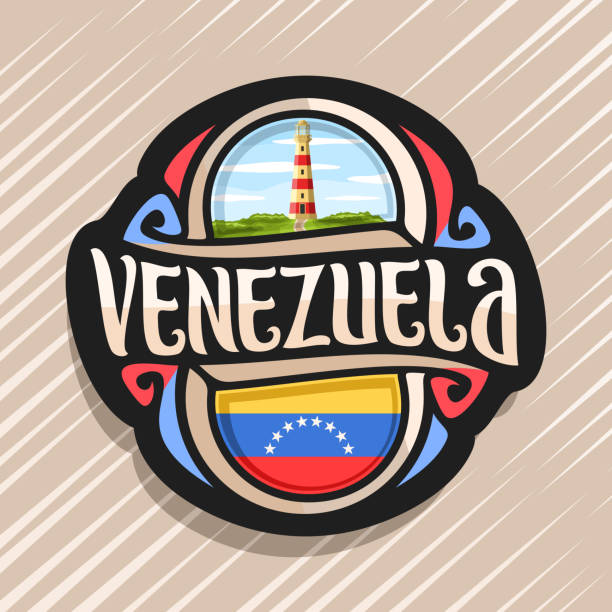 ilustraciones, imágenes clip art, dibujos animados e iconos de stock de logotipo vectorial para venezuela - ilustraciones de cultura venezolana