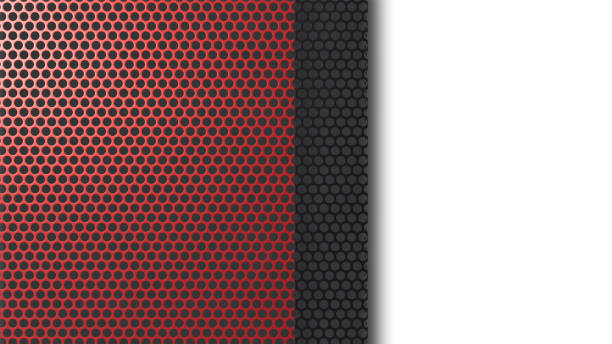 istock A 3d rendering image of colorful metal mesh plate on white background. 1418113864