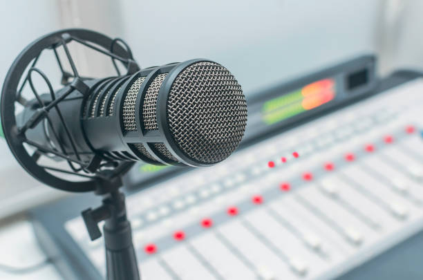 istock Professional microphone and sound mixer 1418114001