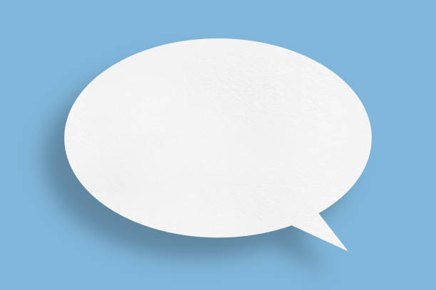 istock white paper with speech bubbles isolated on blue background communication bubbles 1418115882