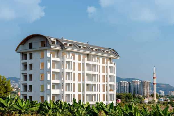 istock Construction of a monolithic residential building in Alanya. 1418124828