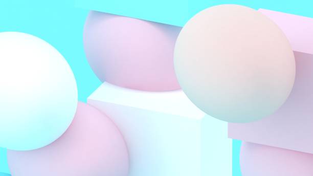 istock 3d lines background. Abstract wallpaper. Geometric shapes. Trendy modern illustration. 3d rendering. Poster backdrop. Colorful poster backdrop. Minimal style. 1418127610