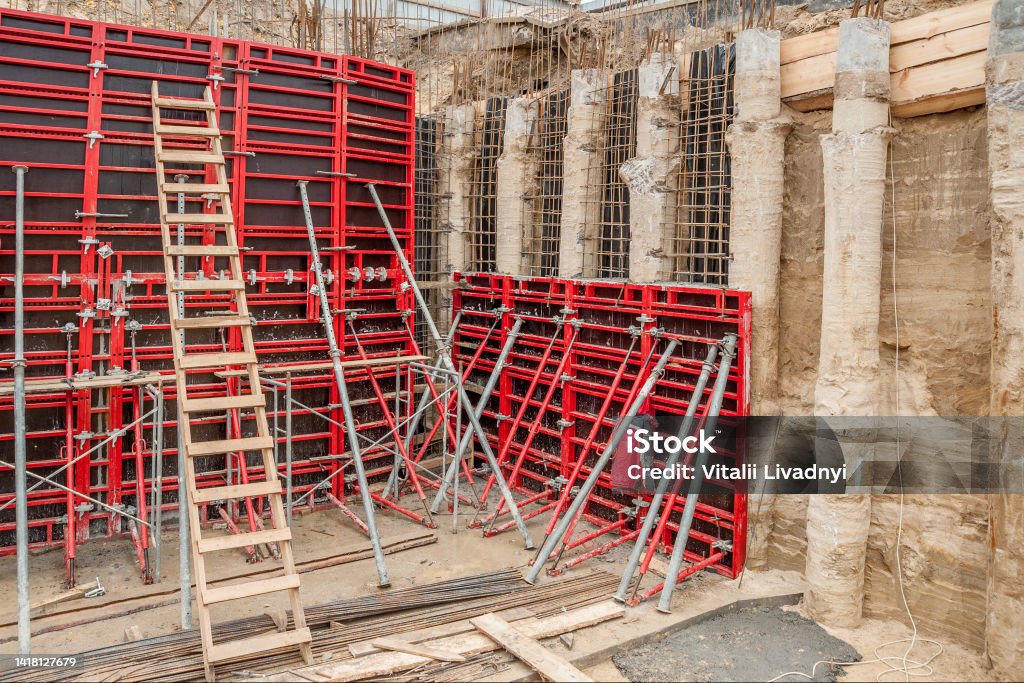 Formwork Elements Monolithic Structural Elements And Formwork Stock Photo - Download ...