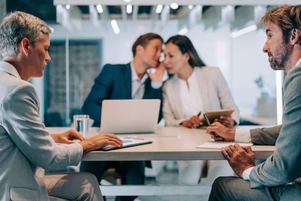 istock Business persons on meeting in the office. 1418128058