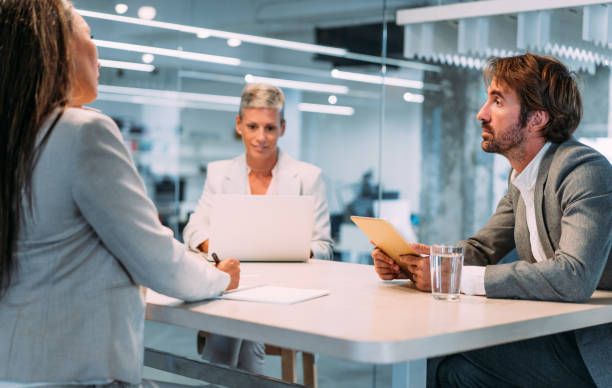 istock Business persons on meeting in the office. 1418128059