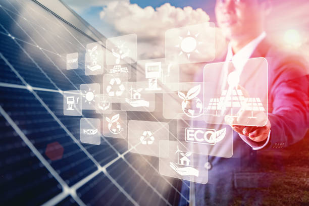 istock The solar farm(solar panel) with engineers used finger touching to visual screen solar cells, Alternative energy to conserve the world's energy, Photovoltaic module idea for clean energy production 1418131909