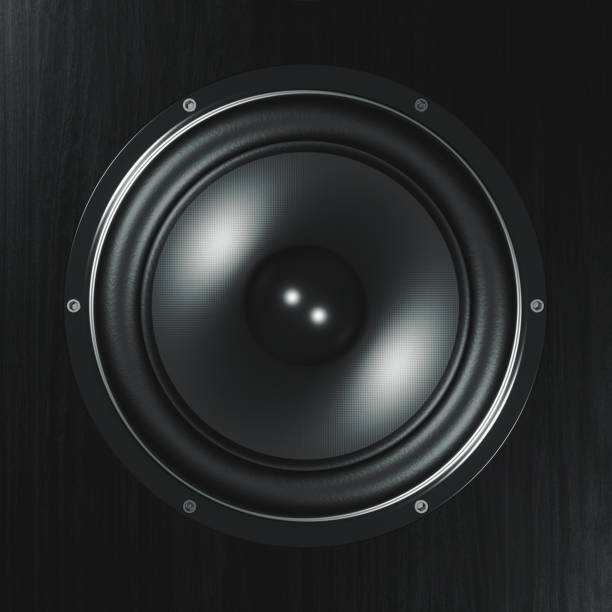istock Abstract background with sound speakers 1418132112