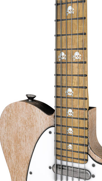 electric guitar isolated on white background