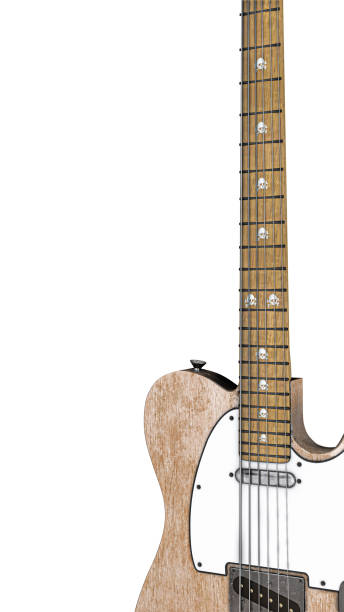 electric guitar isolated on white background