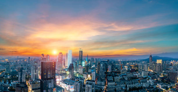 istock At night, panoramic view of Nanjing, China 1418141171