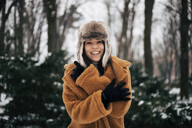 istock Girl enjoys the winter magic. 1418146438