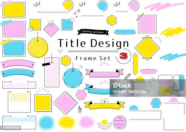 Library Title Design Title Design Frame Set Stock Illustration - Download Image Now ...