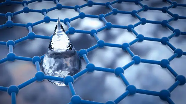 Photo of Graphene water filter, 3D illustration