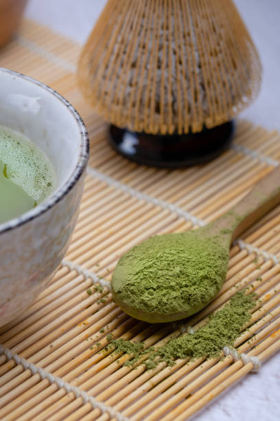 istock Traditional Japanese green tea matcha close-up 1418152988