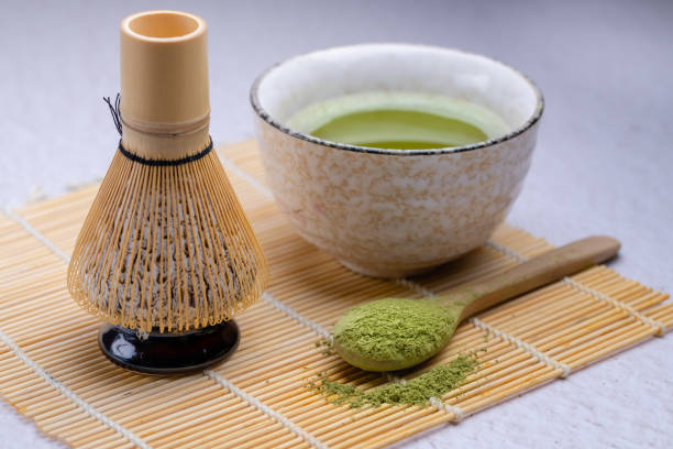 istock Traditional Japanese green tea matcha close-up 1418153019