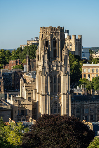 Bristol United Kingdom Wills Memorial Building tower which is part of the University or Bristol